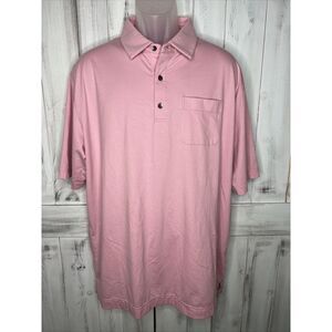 MEN FOOTJOY SOLID LIGHT PINK SHORT SLEEVE PIMA COTTON SPANDEX POLO GOLF SHIRT XL
